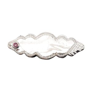 Thick Baby brooch with ruby c.z stones 201