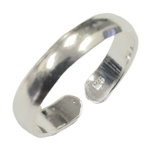 Ladies Plain Silver Toe ring 01