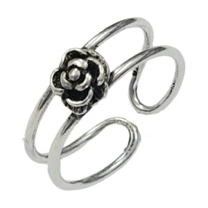 Ladies Silver oxidised Toe-Ring 03