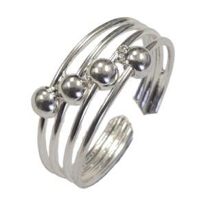 Ladies Plain Silver Toe-Ring 04