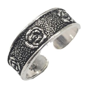 Ladies Silver Oxidised Toe-Ring 05