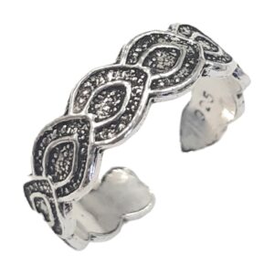Ladies Silver oxidised Toe-Ring 06