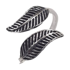 Ladies leaf oxidised Toe-Ring 22