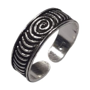 Ladies Silver Oxidised Toe-Ring 24