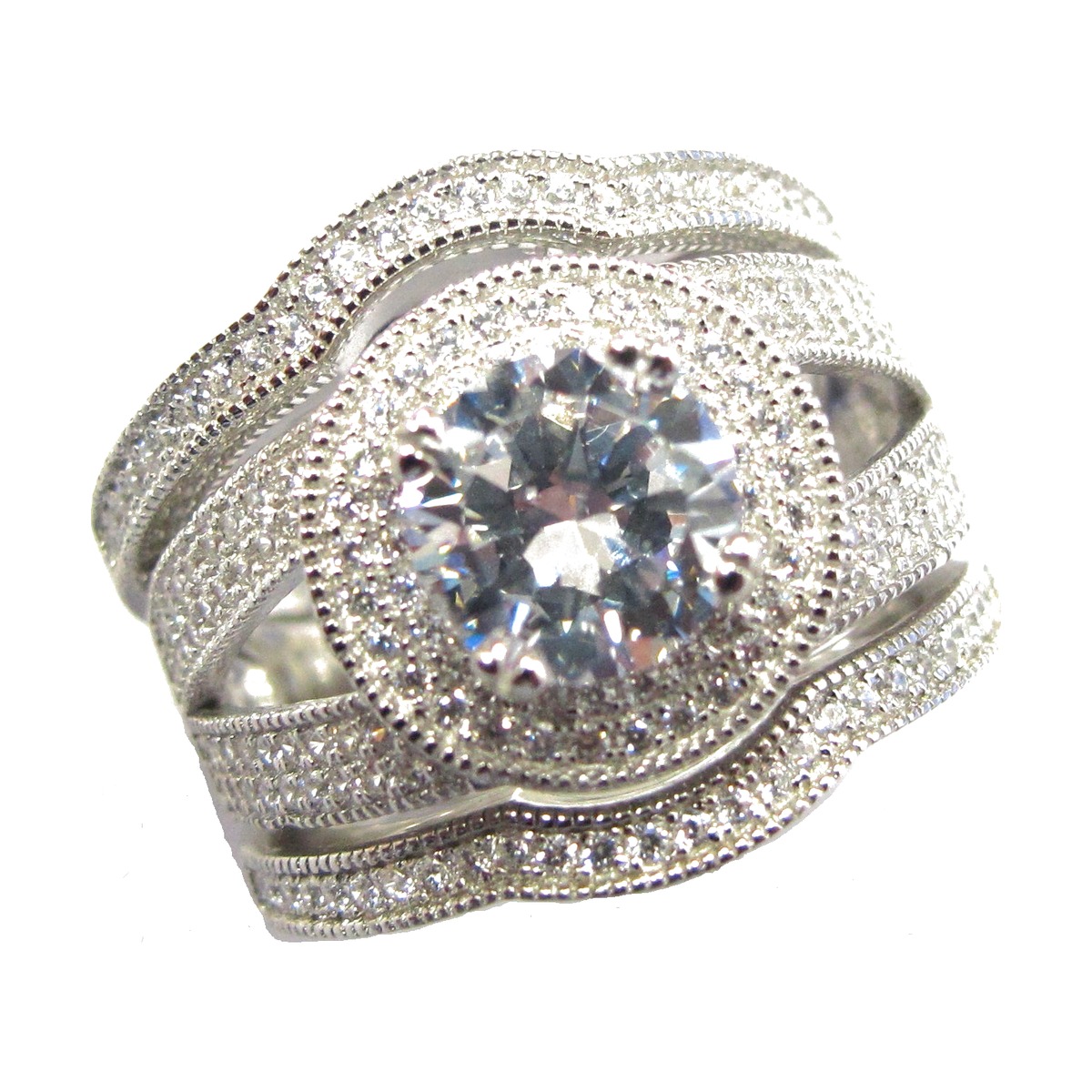 Ladies 3 Pc wedding set Rings RW-108