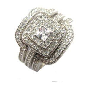 Ladies 3 Pc wedding set Rings RW-158