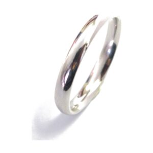Plain Silver 3MM Comfort Dome wedding bands