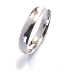 Plain Silver 4MM Comfort Dome wedding bands