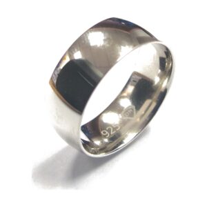 Plain Silver 8MM Comfort Dome wedding bands
