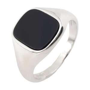 Men's Silver Ring with Real Onxy stone RM-149