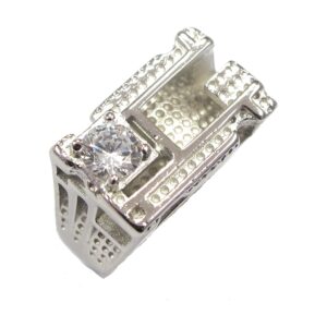 Men’s Silver Castle Rings with C.Z stone RM-155