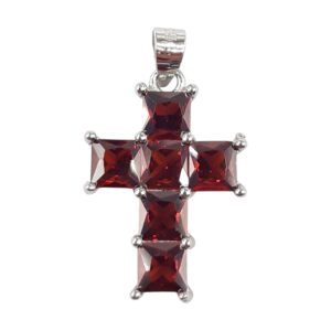 925 Sterling Silver Cross with C.Z stones PCR-906