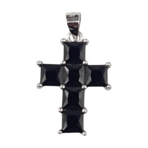 925 Sterling Silver Cross with C.Z stones PCR-906/B
