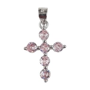 925 Sterling Silver Cross with C.Z stones PCR-910/P