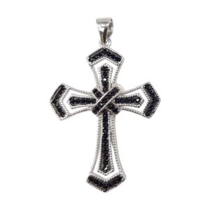 925 Sterling Silver Cross with C.Z stones PCR-921