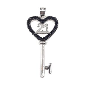 925 Sterling Silver C.Z Pendant P-707