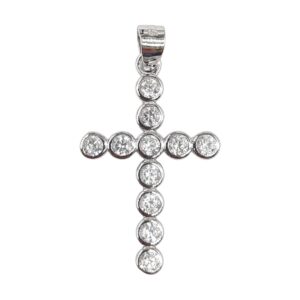 925 Sterling Silver C.Z Cross PCR-907