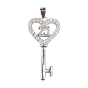 925 Sterling Silver C.Z Pendant P-706