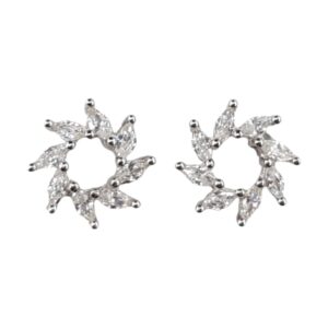 925 Sterling Silver C.Z Earrings E-621