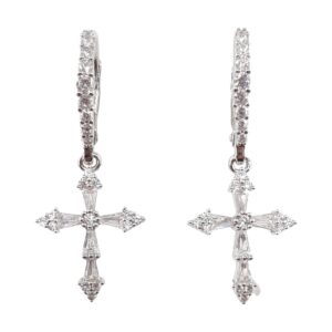 925 Sterling Silver C.Z Earrings E-505