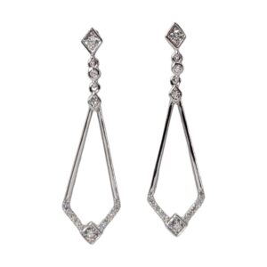 925 Sterling Silver C.Z Earrings E-412