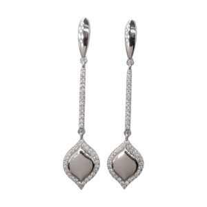 925 Sterling Silver C.Z Earrings E-411