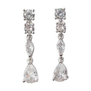 925 Sterling Silver C.Z Earrings E-409