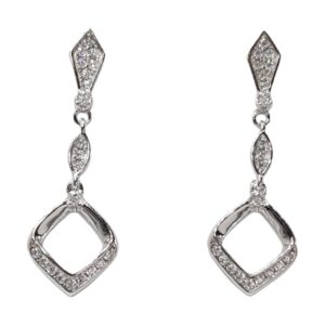 925 Sterling Silver C.Z Earrings E-413