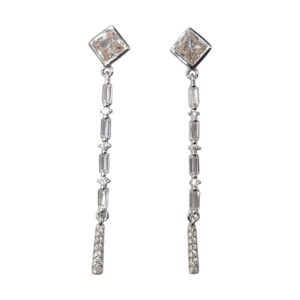925 Sterling Silver C.Z Earrings E-410