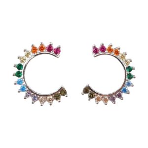 925 Sterling Silver C.Z Earrings E-551
