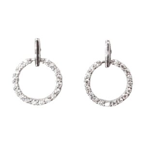 925 Sterling Silver C.Z Earrings E-617