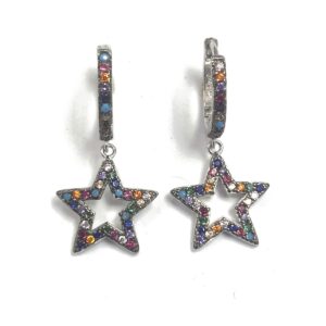 925 Sterling Silver C.Z Earrings E-507