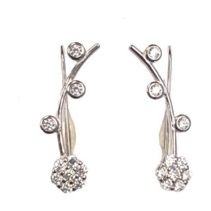 925 Sterling Silver C.Z Earrings E-656
