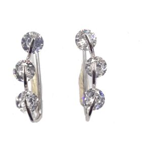 925 Sterling Silver C.Z Earrings E-653