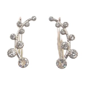 925 Sterling Silver C.Z Earrings E-655