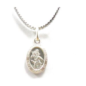 925 Sterling Silver oval Saint Christopher PSC-110