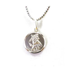 925 Sterling Silver Round Saint Christopher PSC-106