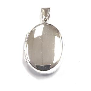 925 Sterling Silver plain Oval locket PLK-105