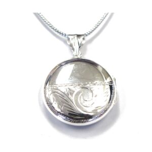 925 Sterling Silver round locket PLK-137