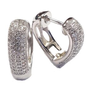 925 Sterling Silver C.Z Huggies E-300