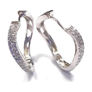 925 Sterling Silver C.Z Huggies E-323