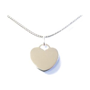 925 Sterling Silver Plain Heart Discs PDHRT-15MM