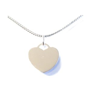 925 Sterling Silver Plain Heart Discs PDHRT-18MM
