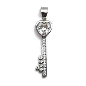 925 Sterling Silver C.Z Pendant P-712