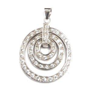 925 Sterling Silver C.Z Pendant P-470