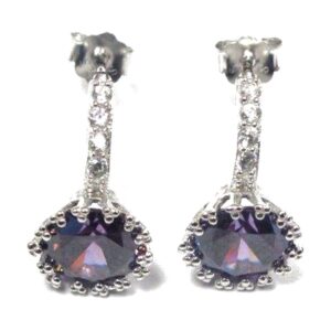 925 Sterling Silver C.Z Earrings E-224