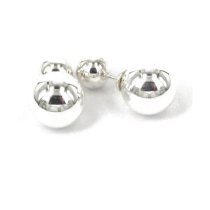 925 Sterling Silver Plain Ball Earrings E-204