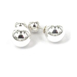 925 Sterling Silver Plain Ball Earrings E-204