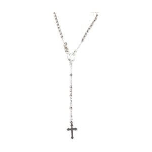 925 Sterling Silver Rosary Necklace Plain balls 3MM Ball 50CM RNC-3/50CM
