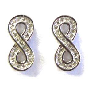 925 Sterling Silver Infinity Earrings 13MM INF-400
